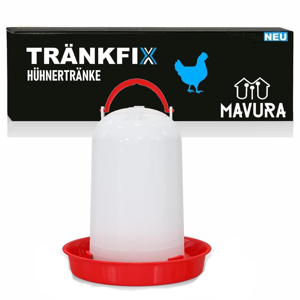 TRÄNKFIX Wasserspender Geflügeltränke Hühnertränke Wassertränke Kunststoff
