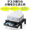 Sanwa Direct Druckerständer, Schreibtisch mit Schublade, Schwarz, 100-PS002