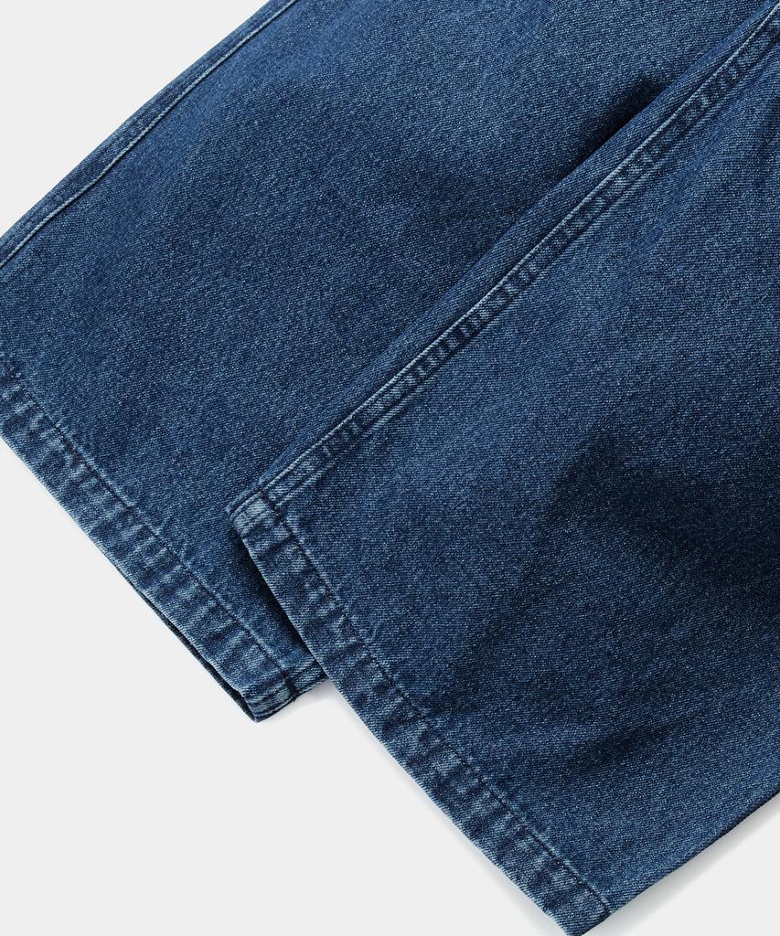 COLUMBIA UNIVERSITY Sl-Label Belted Parachute Denim Pants Midnight Denim