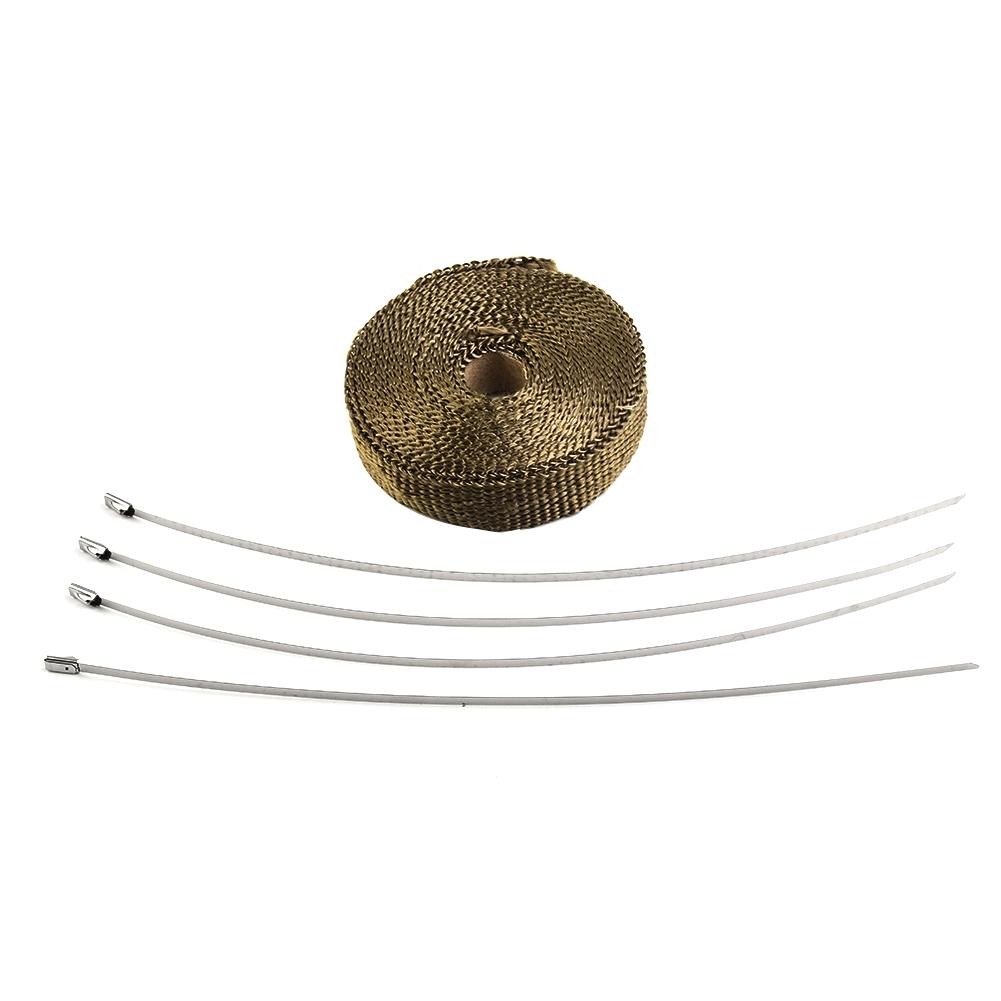 Thermal Exhaust Manifolds Wraps Replacement 5 Meter Set Cable Tie 5Pcs