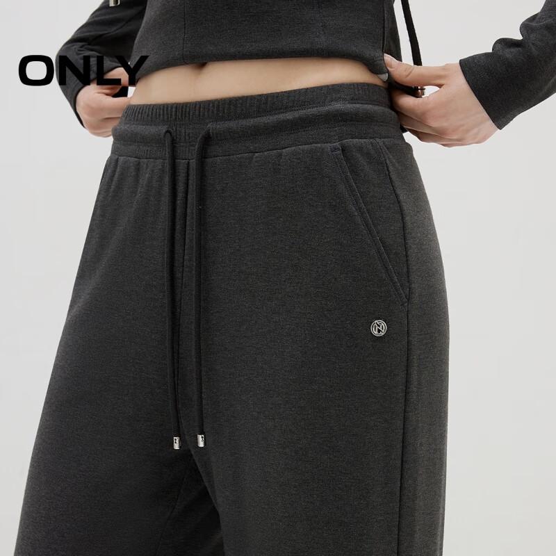 ONLY Women's Fall 2025 Plush Elastic Drawstring Straight Casual Pants