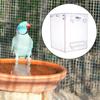 Bird Birdbath Tub Clear Parrot Bathing Box Cage Accessories Bath Shower Box for Budgerigar Canary Little Birds Lovebird Bath