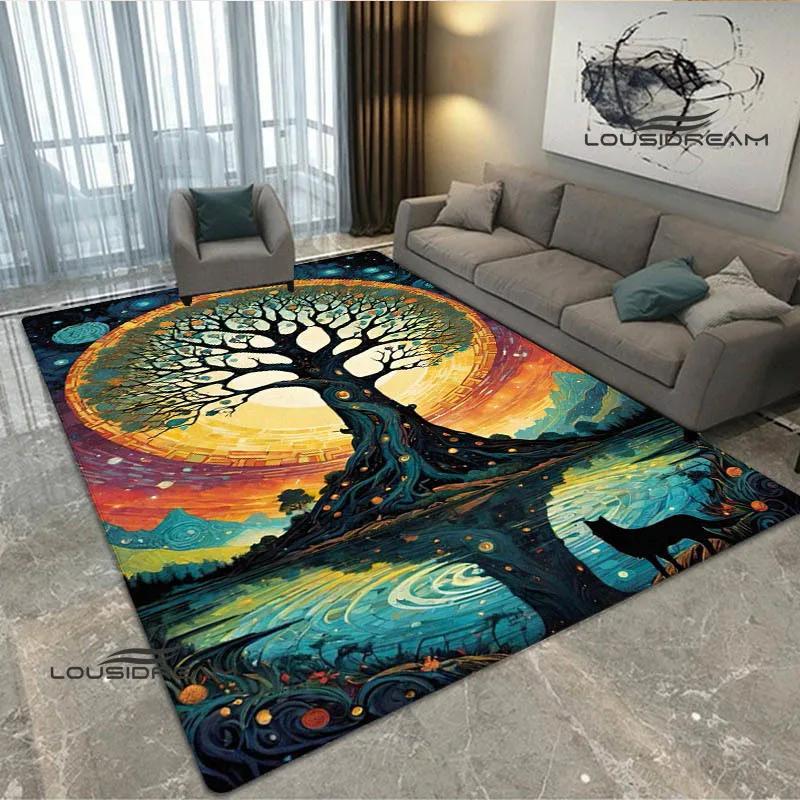 Tree of Life printed carpet kitchen mats Non -slip carpet outdoor carpets area rug bedroom decor pink room decor birthday gift