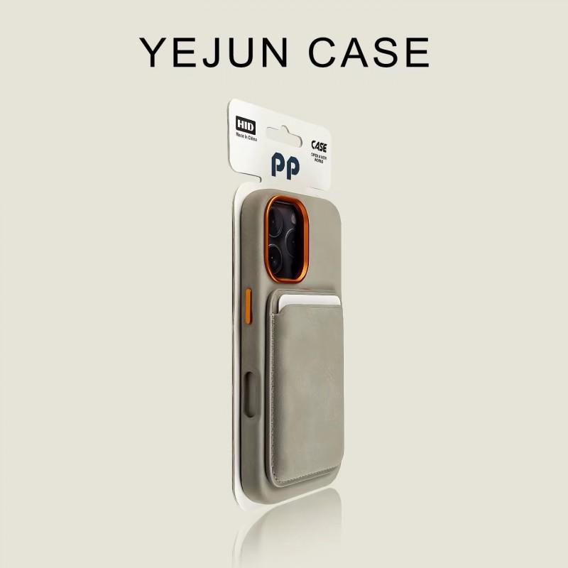 Magnetic Elephant Texture Phone Case IPhone 18 Pro Max 17 16 With Card Slot Shockproof Full Cover PC Hard Shell