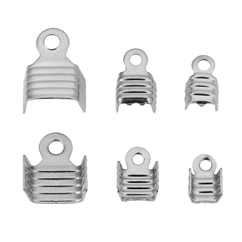 

30pcs Never Fade Stainless Steel Necklace Clasps Fit 3 4 6 mm Leather Cord PVD End Connectors Hooks For Jewelry Bracelet Making Hole 3mm