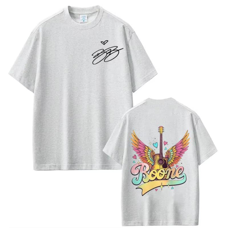 Benson Boone America Heart Tour 2025 Print Tees Men Women Fashion Loose T-shirt Summer Short Sleeves Cotton Casual T-shirts Tops