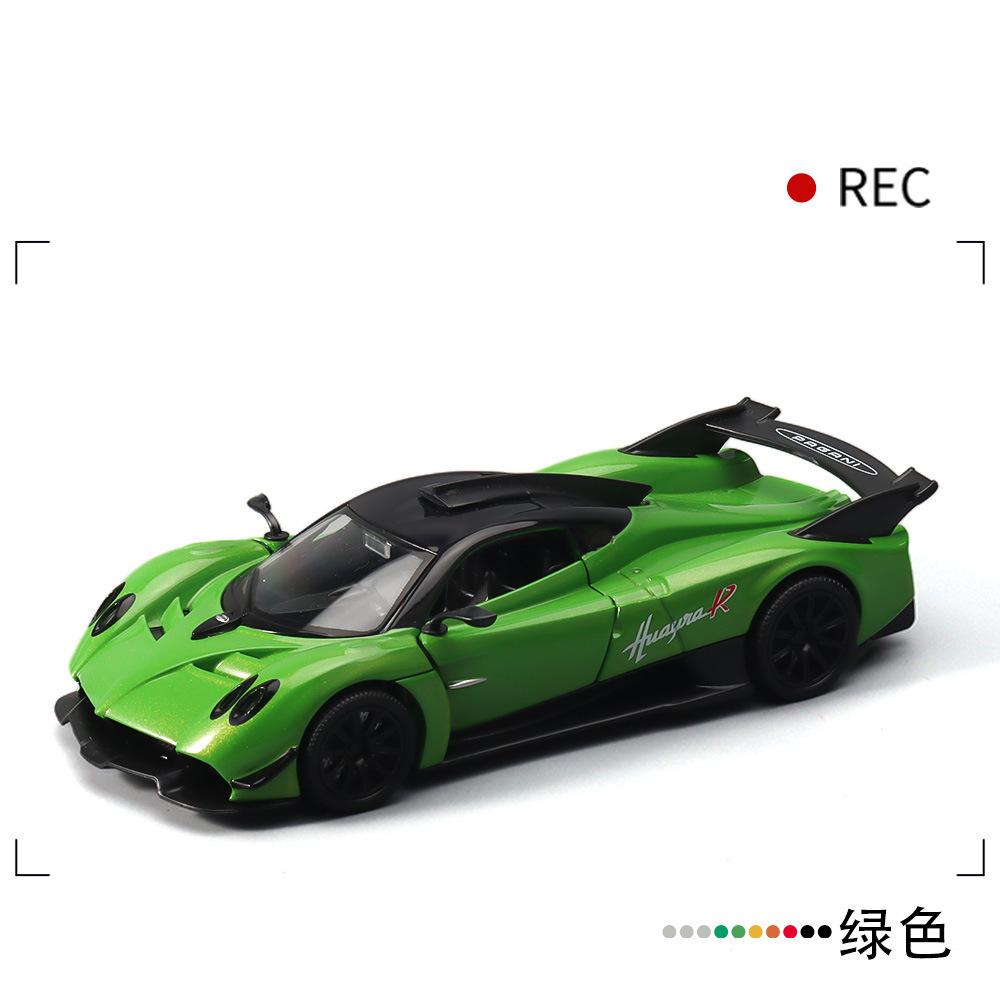 Simulation 1/32 Pagani Huayra R Super Sport Car Model with Sound and Light Children Boy Diecast Toy Vehicle Collection Miniature