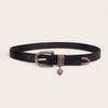 Fashion Leather Belt With Heart Pendant For Casual Outfits