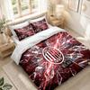 Bedding Set 1 Duvet Cover 2 Pillowcases AC Milan Print Bedroom Home Decoration