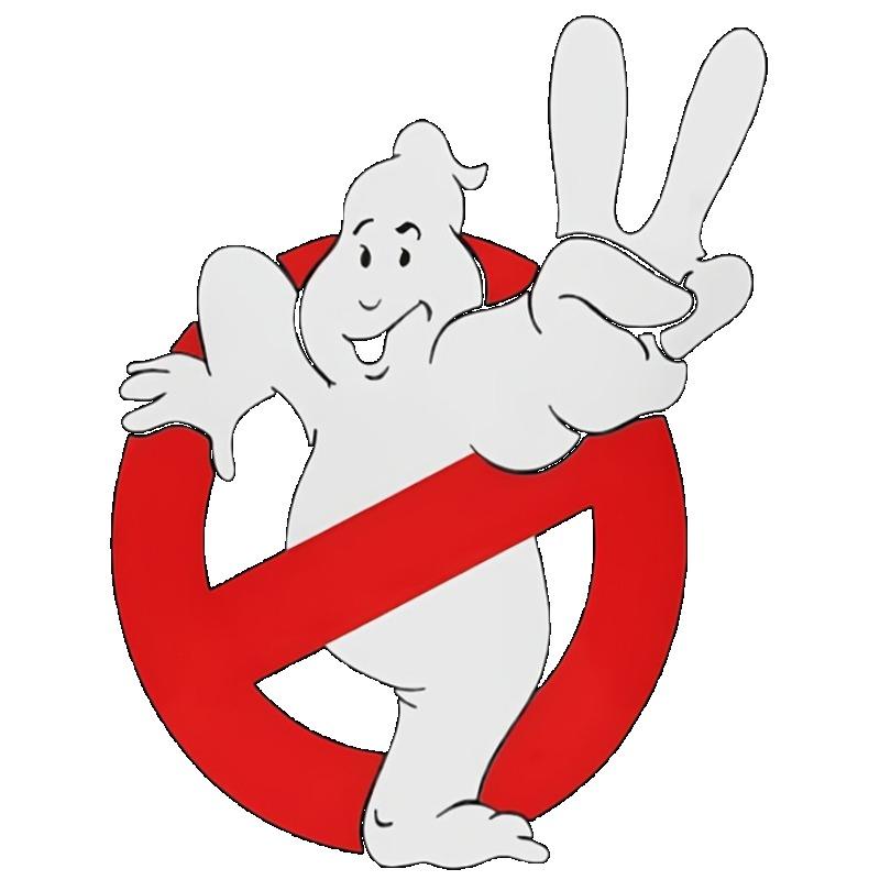 Černé tričko s logem Krotitelů duchů a potiskem znaku míru pro běžné nošení