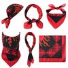 12 pcs Running Dancing Head Scarf Hiphop Hair Scarf Beautiful Pattern Square Decorative Scarf Costume Accessories