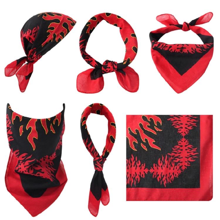 12 pcs Running Dancing Head Scarf Hiphop Hair Scarf Beautiful Pattern Square Decorative Scarf Costume Accessories