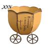Decorative Flower Pot Retro Pumpkin Cart Planter, Metal Flowerpot with Drainage Hole, Stylish Indoor Planter Plant for Outdoor Home Garden Balcony