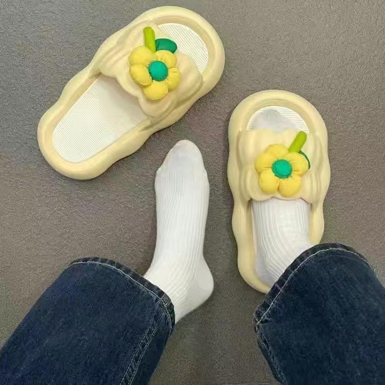 

Women s Cute Bow Slippers - Thick-Soled, One-Strap, Outdoor Spring/Summer Footwear 40-41 (Size Runs Small)