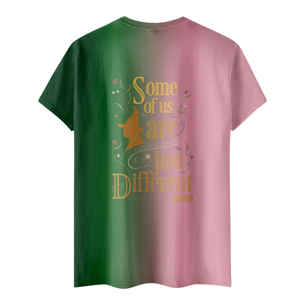 Fashionable Round Neck Short Sleeve Work Clothes Printed Tops For Womens Summer Tops