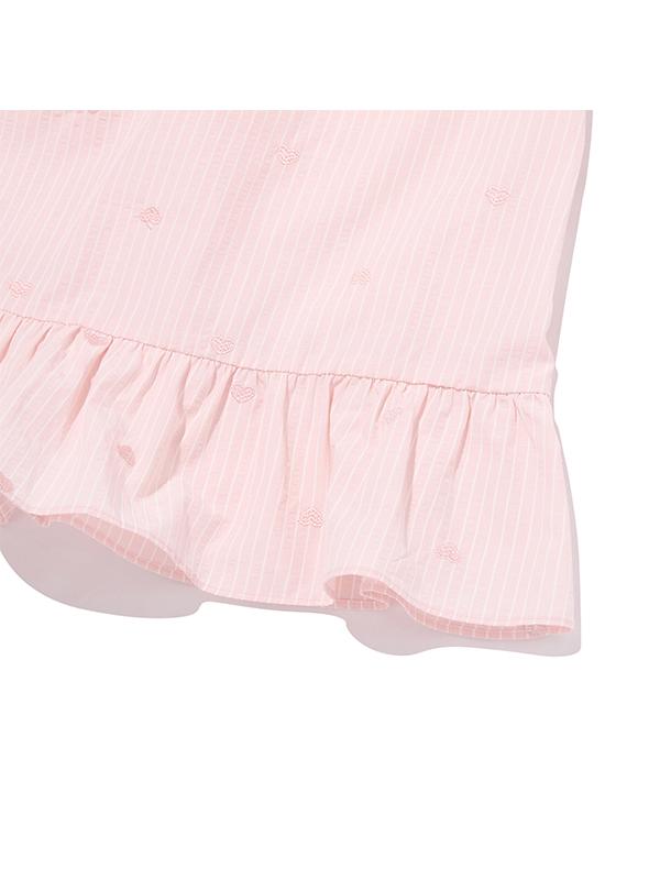 KIRSH Mellow Ruffle Point Pajama Dress [Light Pink]