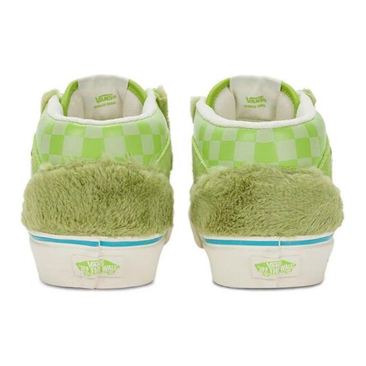 Vans Half Cab Round Toe Comfortable Stylish Wrap Mid-Top Skate Shoes Unisex Skate Shoes Green VN000CMUDTM