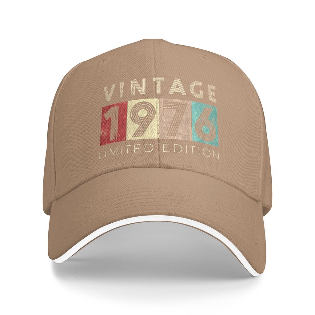 Vintage 1976 Limited Edition Birthday Gift Casual Baseball Cap Summer  Trucker Hat Hip Hop Hats Men Streetwear Baseball Caps