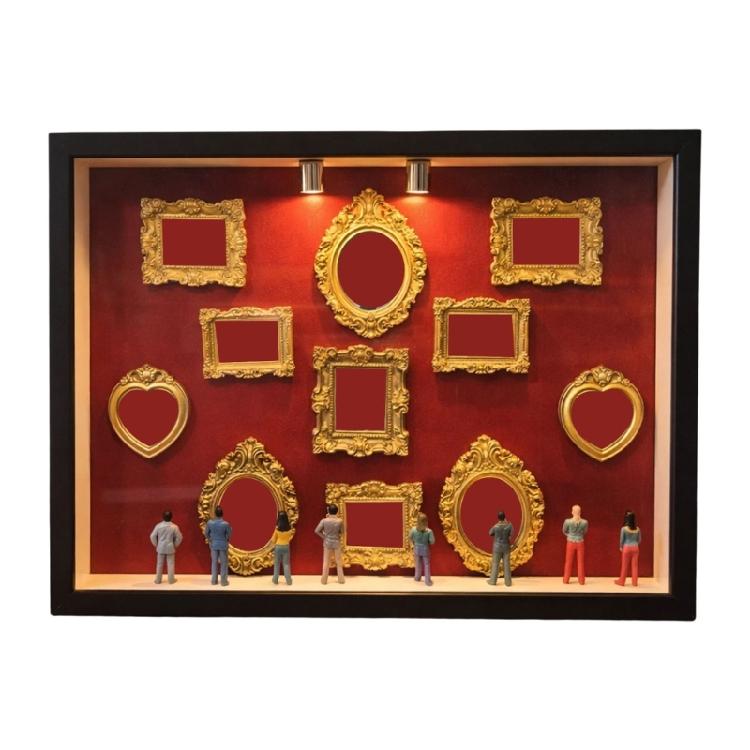 Boîte DIY Mini Musées Silhouettes avec Mini Cadre Figures Ombres Cadre Boîte Ensemble Personnaliser DIY Vitrine d'Affichage Souvenir Photo
