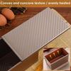 Carbon Steel Corrugated Bread Box With Lid Non-Stick Toast Mold Homemade Baking Mold For Loaf Sandwich Cake Dough
