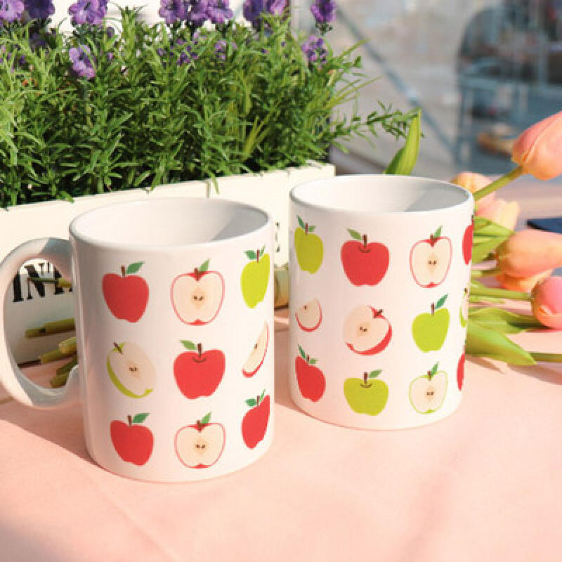 tm229-Design Mug 2p-Apple Pattern