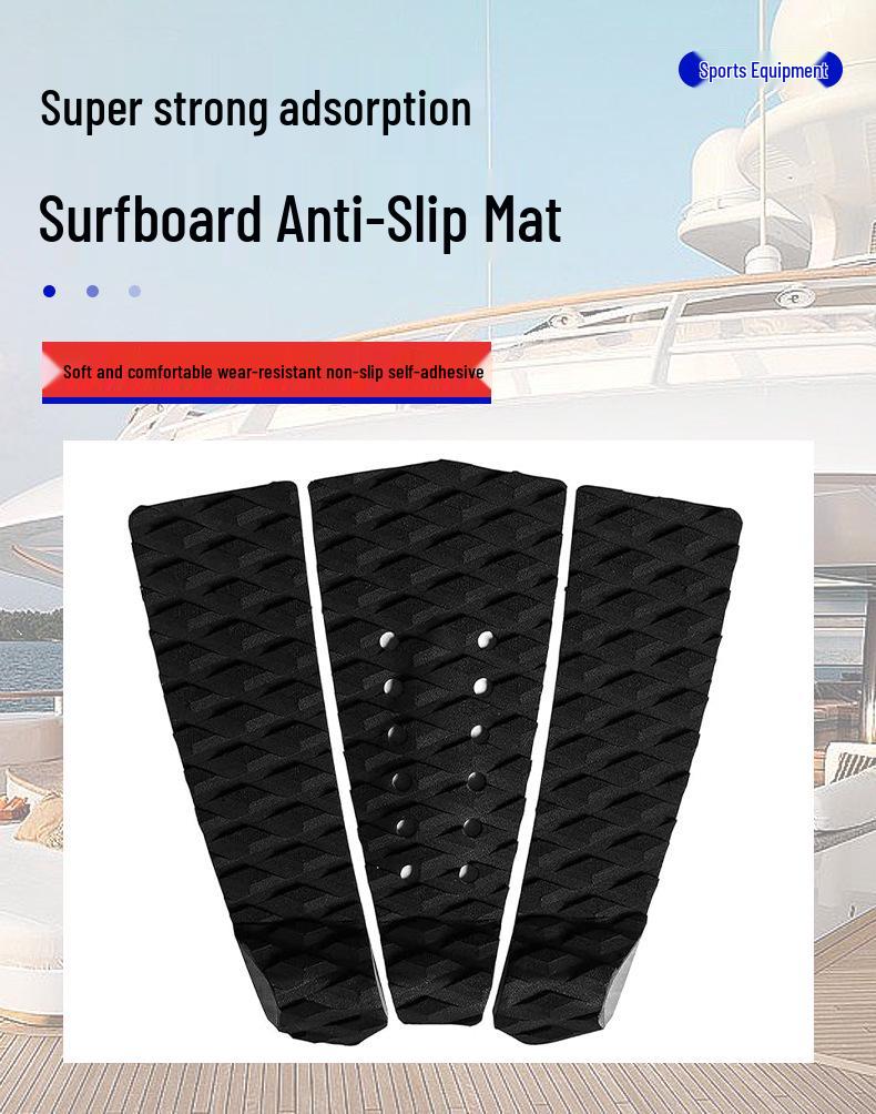 EVA Surfboard Non-Slip Pad with 3M Adhesive – SUP Paddleboard Anti-Slip Tail Pad and Heel Pad Surfing Accessory