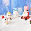 Christmas Figurine Eco-friendly Cartoon Design Exquisite Resin Christmas Micro Landscapes Ornament for Decoration