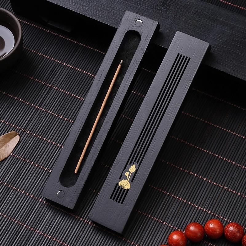 

Portable Hollowed-out Wooden Incense Box/Storage Incense Bamboo Box Joss Stick Censer Household Display Decoration Supplies