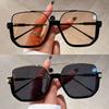 2 Pairs Per Set Square Sunglasses Fashion Vintage Double Bridge Casual Sun Glasses Women Stylish Oversized Brand Design Shades