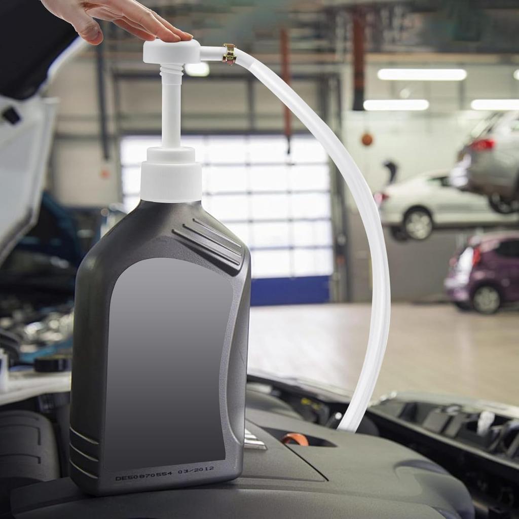 Fluid Pump For Quart Bottles-Transfer Gear Oil, Transmission And Differential Fluid 8Cc Hand Pump With 28Mm Bottle Cap (Not Fit For Red Line Quarts)