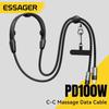 Essager Massage USB C Cable PD100W Fast Charging for iPad Macbook Air iPhone 16 15 Type C To Type C Data Cord for Samsung Xiaomi