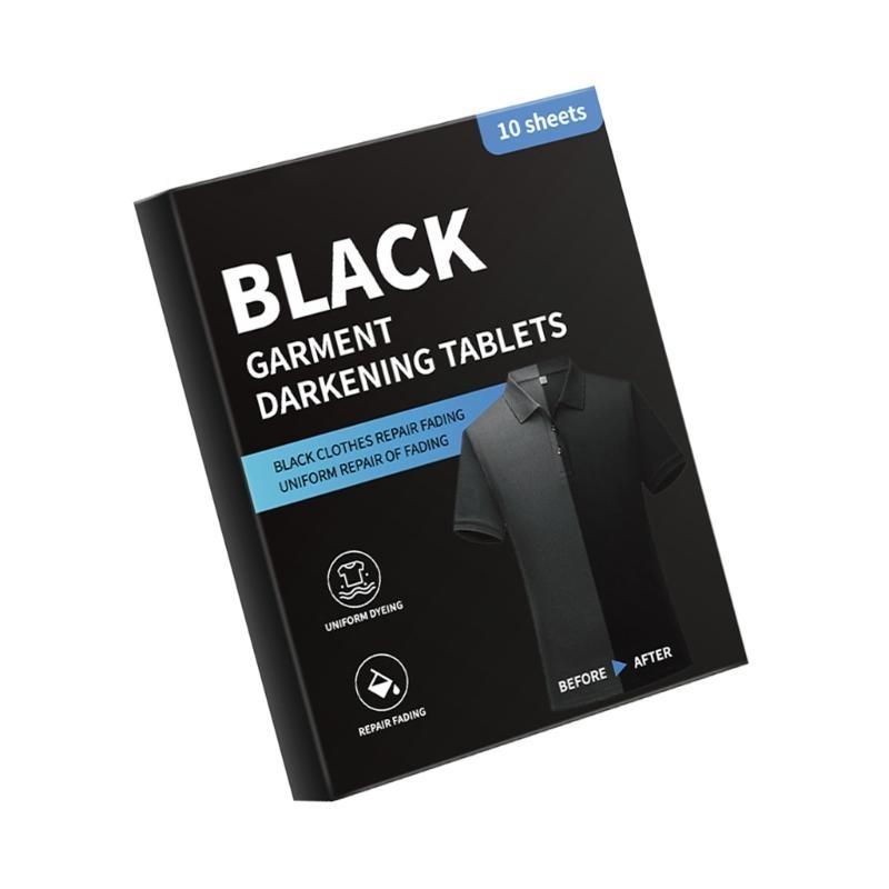 10pcs Laundry Dye Sheets for Revitalizing Black Clothing Color Brighten Cleaner