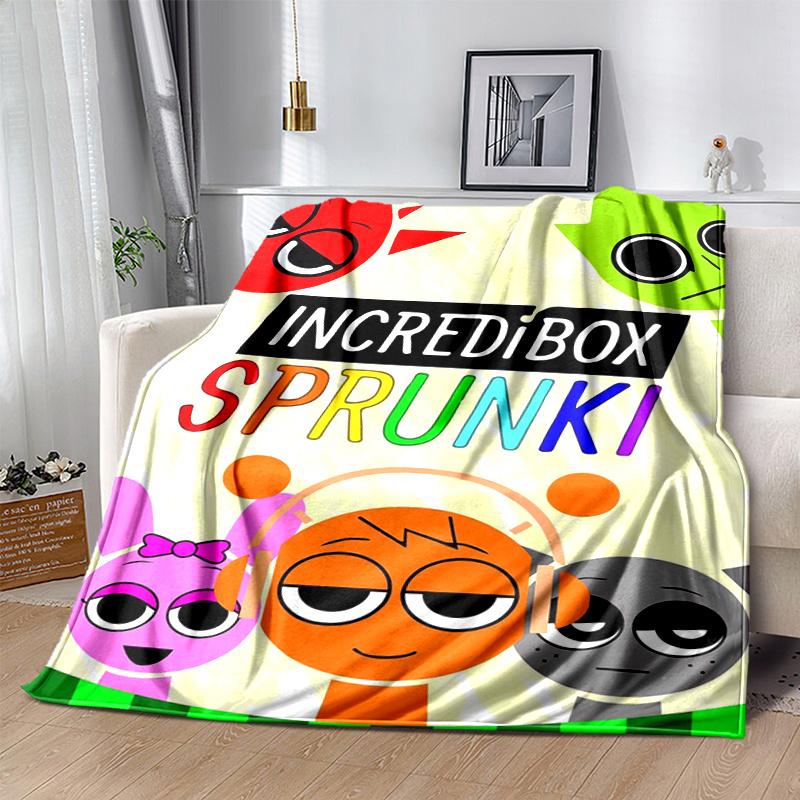 1pc Incredibox Sprunki Blanket, Soft & Cozy Throw for Home Decor, Couch Cover .B058