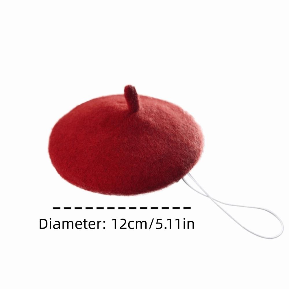 Модная Регулируемая Шерстяная Беретка для Щенка Мини-Шерстяная Беретка Стиль Головной Убор Удобная Шерстяная Шляпа Художника Фото-Головной Убор