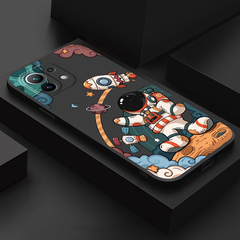 

Phone Case For Xiaomi Poco X7 F7 Pro X3 X5 X6 M5 M7 F6 Mi 15Ultra 14T 13T 12T 11T 10T Pro 11 Retro Astronaut Galaxy Rocket Cover Xiaomi Mi 10T Pro