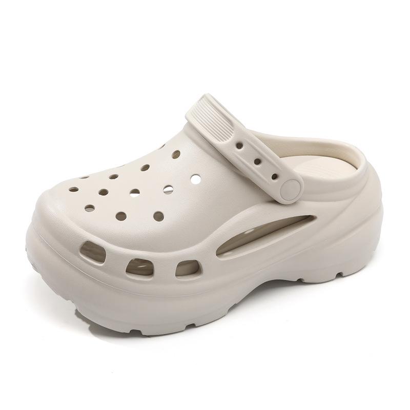 Women's Outdoor Anti-Slip Odor-Resistant Thick-Soled Height-Boost Color-Block Sandals & Summer Slippers