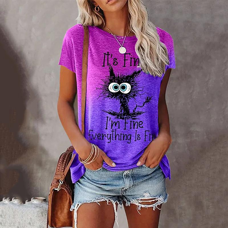 

QICED Женский летний свободный топ из молочного шелка большого размера с принтом XXXXXL