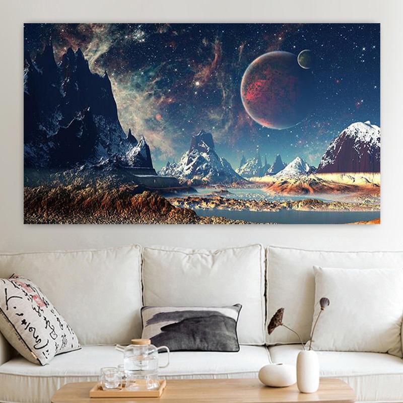 Landscape Desert Mountain Sand Dunes Canvas Painting Posters And Prints Wall Art Pictures For Living Room Home Decor No Frame