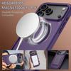Coque pour iPhone 18 Pro, Hybride Silicone et PC avec Anneau Magnétique et Support - Violet Nuit