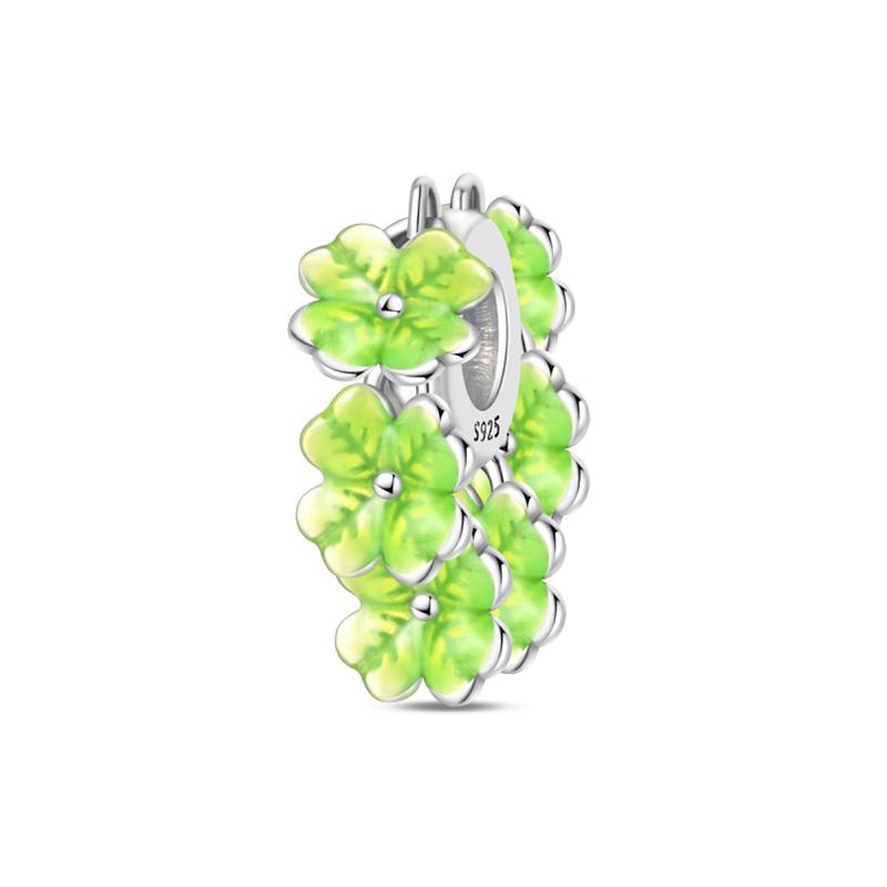 Copper Craft Plum Blossoms Azaleas Sunflowers Cherry Blossoms Sparkling Zircon Beads Charms Birthday Diy Exquisite Jewelry