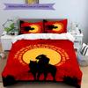Juego de ropa de cama con estampado Red Dead Redemption de 3 piezas, juego de funda nórdica incluye funda nórdica y fundas de almohada, decoración de dormitorio perfecta para todas las estaciones y regalo