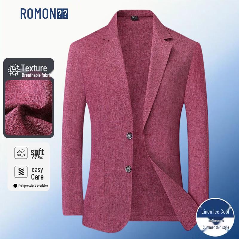 ROMON 2026 Men s Linen Blend Casual Blazer M/170