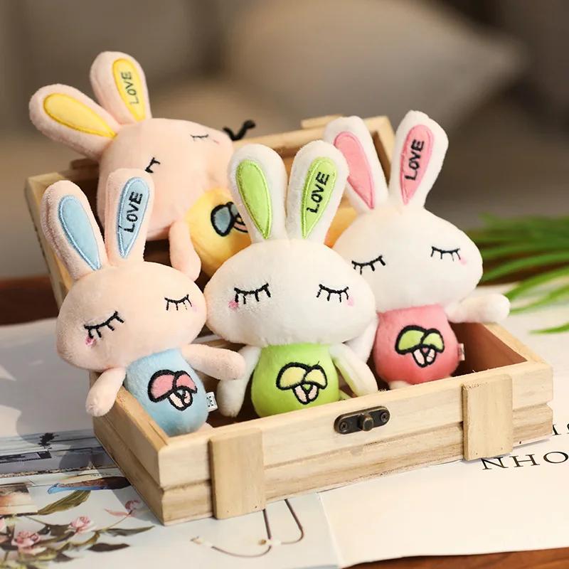 Plush Bunny Keychain Stuffed Rabbit Pendant Animals Key Ring Charm Decor Itemation For Purse Handbag Backpack Wallet Baby Photo Props