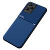 Phone Case for Infinix Hot 30i X669,PU Leather+TPU+PC Lines Imprinted Cover with Built-In Magnetic Holder Metal Sheet