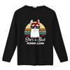 Funny Shes a Bad Momma Llama T Shirt Retro Design Fit for Moms Mamas Grandmas Perfect Idea vintage Washed fashion Unisex