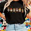 Tricou Imprimat Disney pentru Femei High Flying Donald Duck Minnie Daisy Pluto Coroană Frunze Dovleac Gât Rotund Moale 100% Bumbac Pur