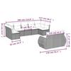 VidaXL Salon de Jardin avec Coussins 9 pcs, Canapés de Terrasse, Ensemble de Meubles de Patio, Mobilier d'Extérieur, Marron 3254160