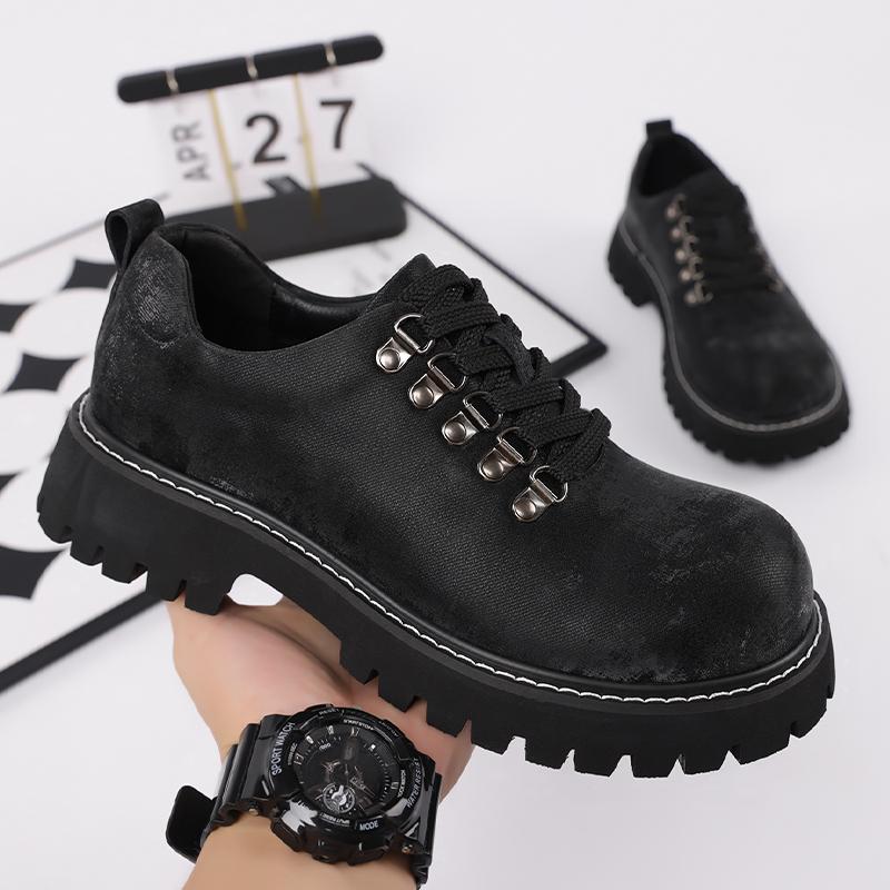 Italienische Schnürschuhe Business-Kleidung Schuhe Klassische Herren Freizeitleder Oxfords Schuh Dicke Sohle Derby Schuhe Outdoor-Wanderschuhe