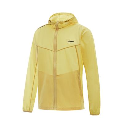 Li Ning Lauatennise Seeria UV-kindel Vett hülgav Kapuutsiga Jakk Unisex Jakk Parafiin-Kollane AFDV263-1