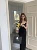 Spring/Summer 2026 French Style Slim Bodycon Spaghetti Strap Long Dress